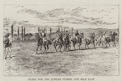 Start til Jubilee Stakes, One Mile Flat af Alfred Chantrey Corbould